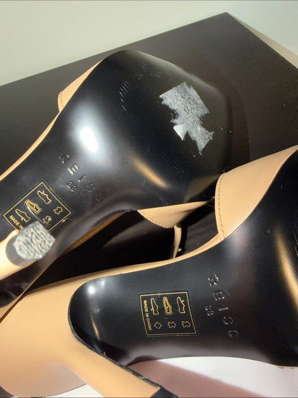 Reiss Tan Pointed-Toe Slingback Heels size 38